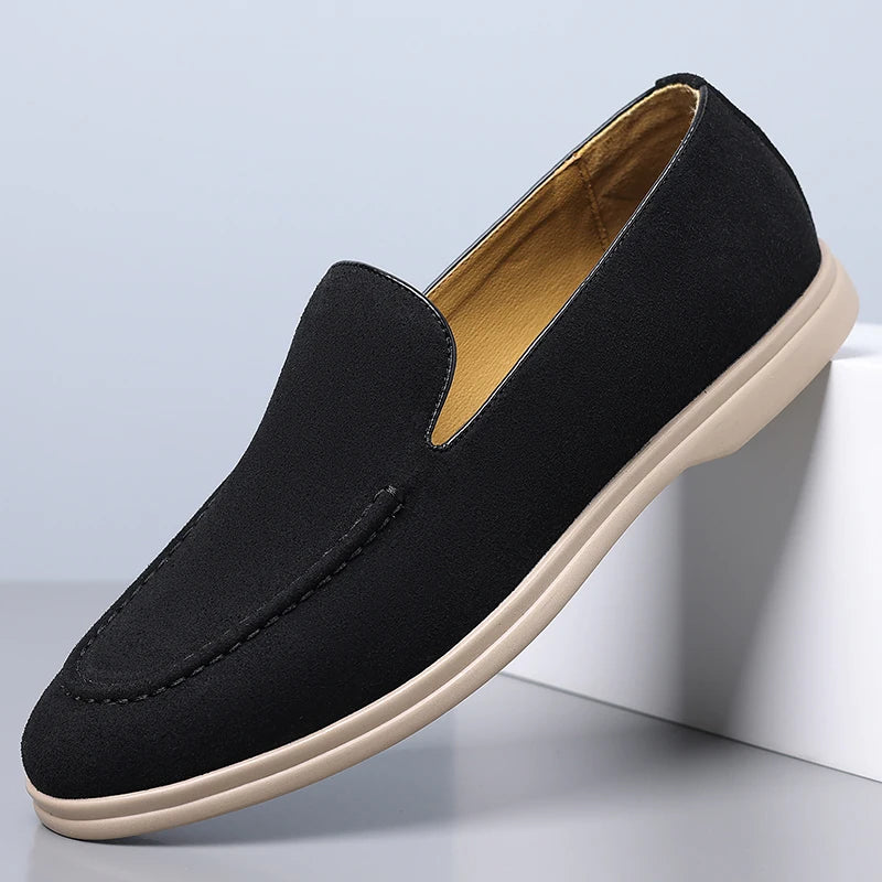 YUYIN Men Suede Leather Moccasins Dress Shoes Loafers Formal Wear