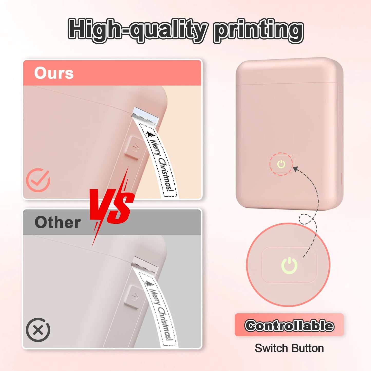 TakeYou Mini Portable Thermal Label Printer Bluetooth
