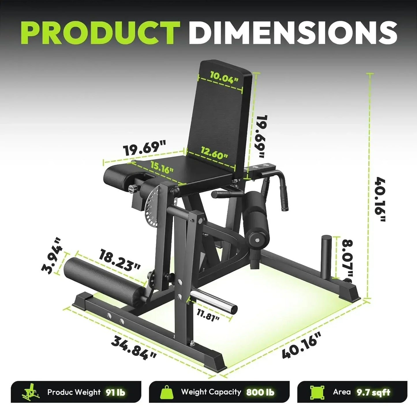 Leg Extension And Curl Machine 800 Lb For Home Gym