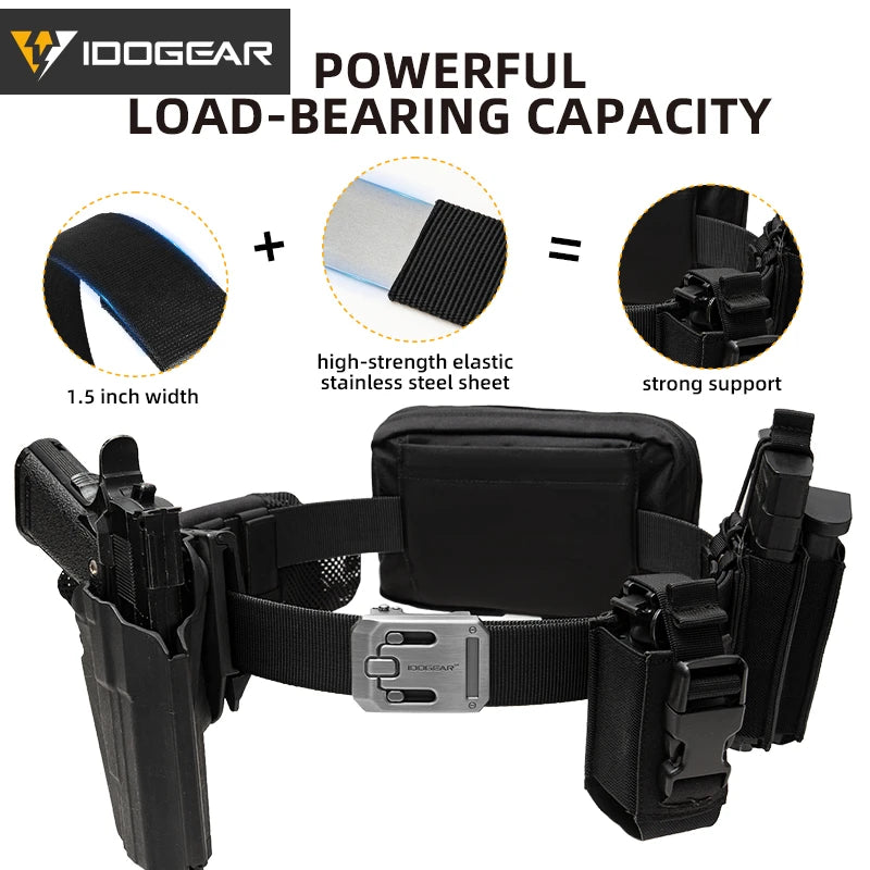 IDOGEAR Men's Ratchet Belt No Holes Slide Buckle Casual