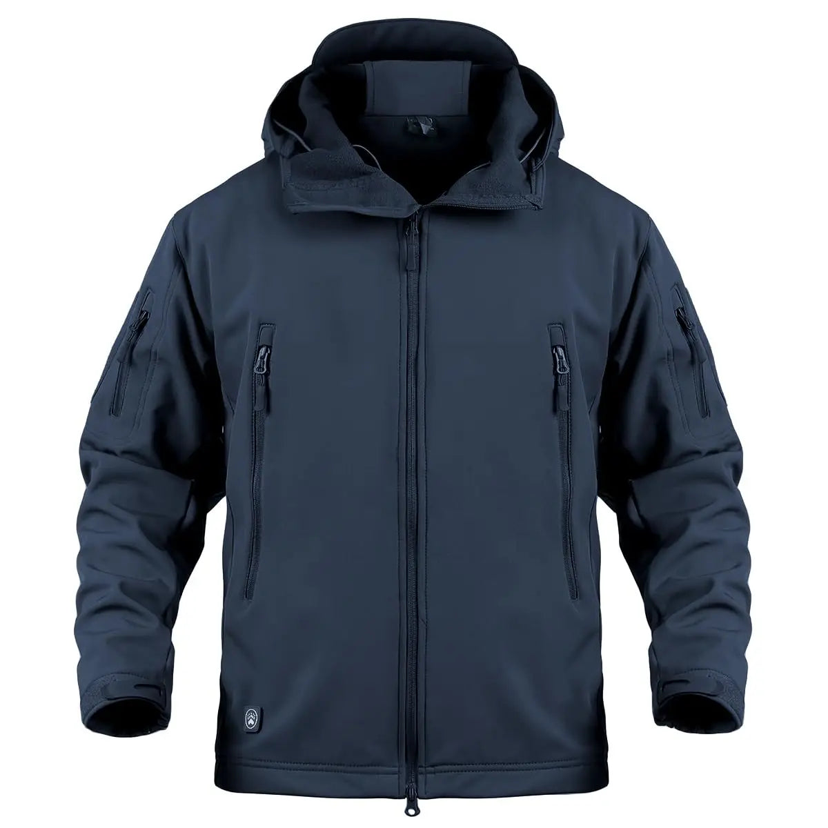 Men's Military Tactical Softshell Jacket With Fleece Hooded Coat