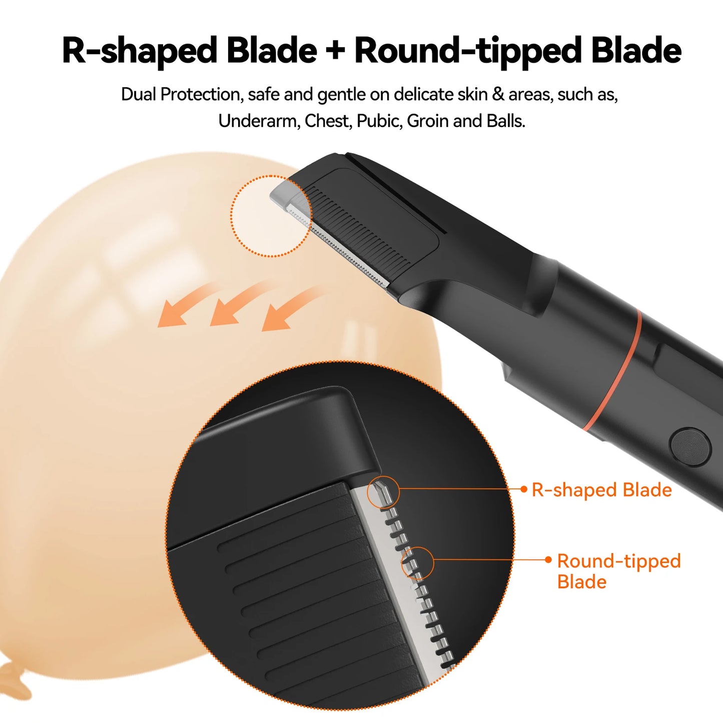 MAXGROOM 4 In 1 Body Hair Shaver Kit For Men Nose And Beard Trimmer Waterproof