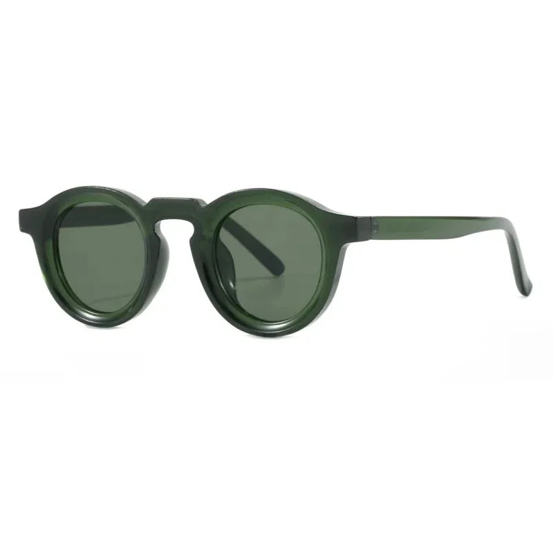Chuban Round Sunglasses UV400 Clear Lens Women Men Punk Style