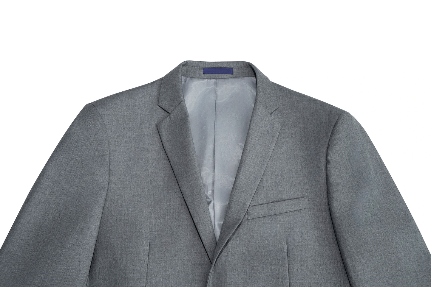 Mens Three Piece Solid Suit Set Regular Fit Button Details