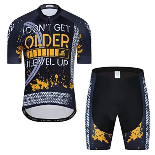 Womens Cycling Jersey Set Short Sleeve Shirt And Padded Shorts