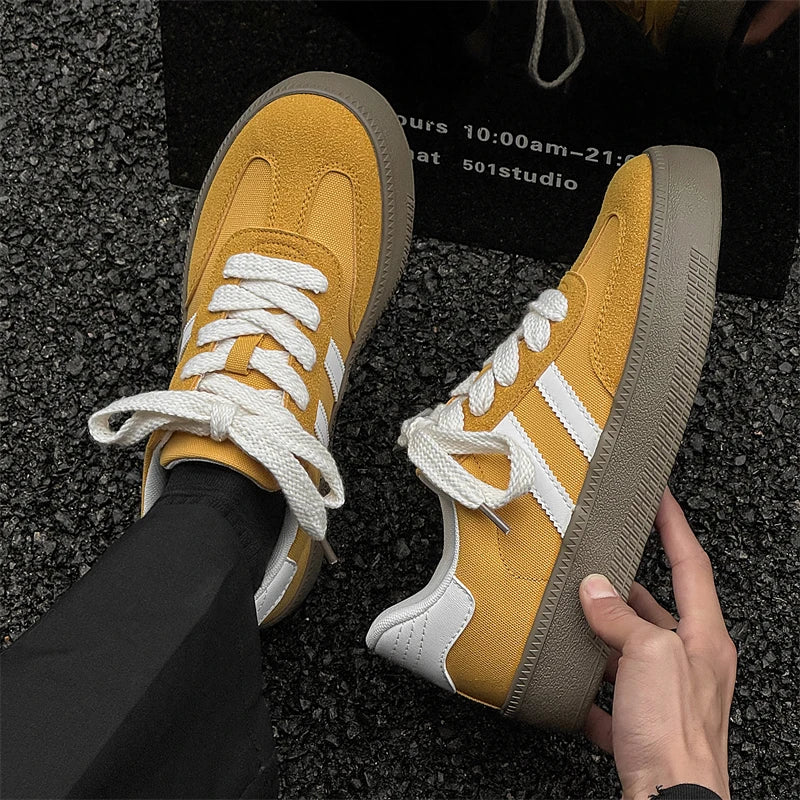 YUYIN Men's Casual Sneakers Thick Sole Board Shoes