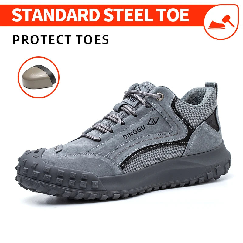 Mens Steel Toe Anti Puncture Breathable Safety Shoes Industrial Site