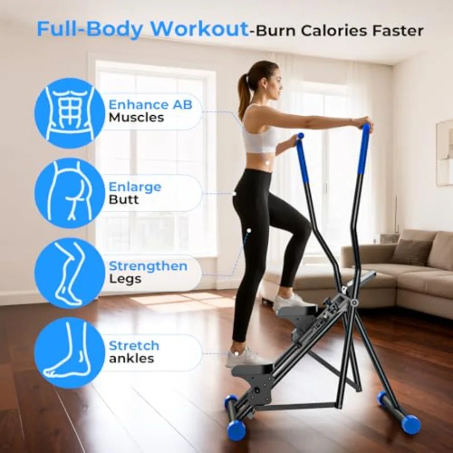 Stair Stepper Home Gym Vertical Climber With Stable Triangular Frame