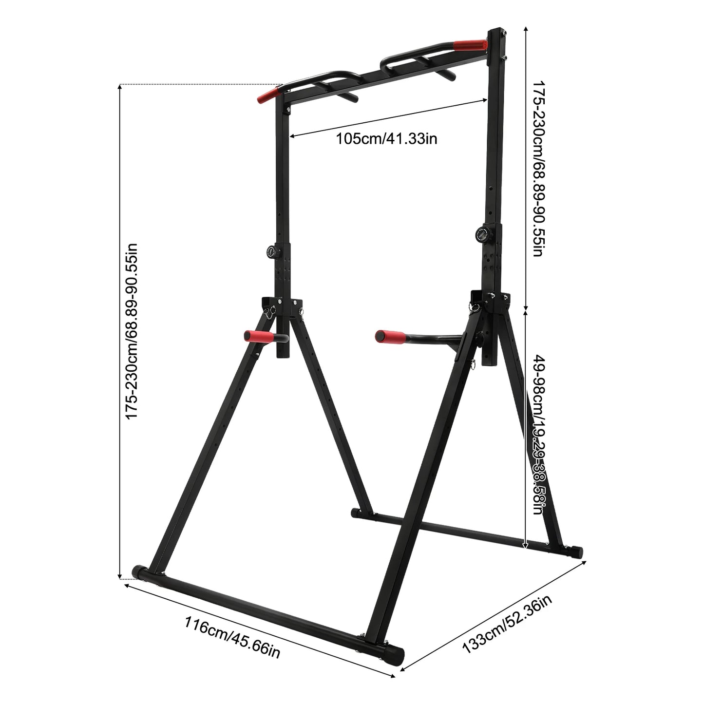Adjustable Triangular Pull Up Bar Station For Home Gym 200kg