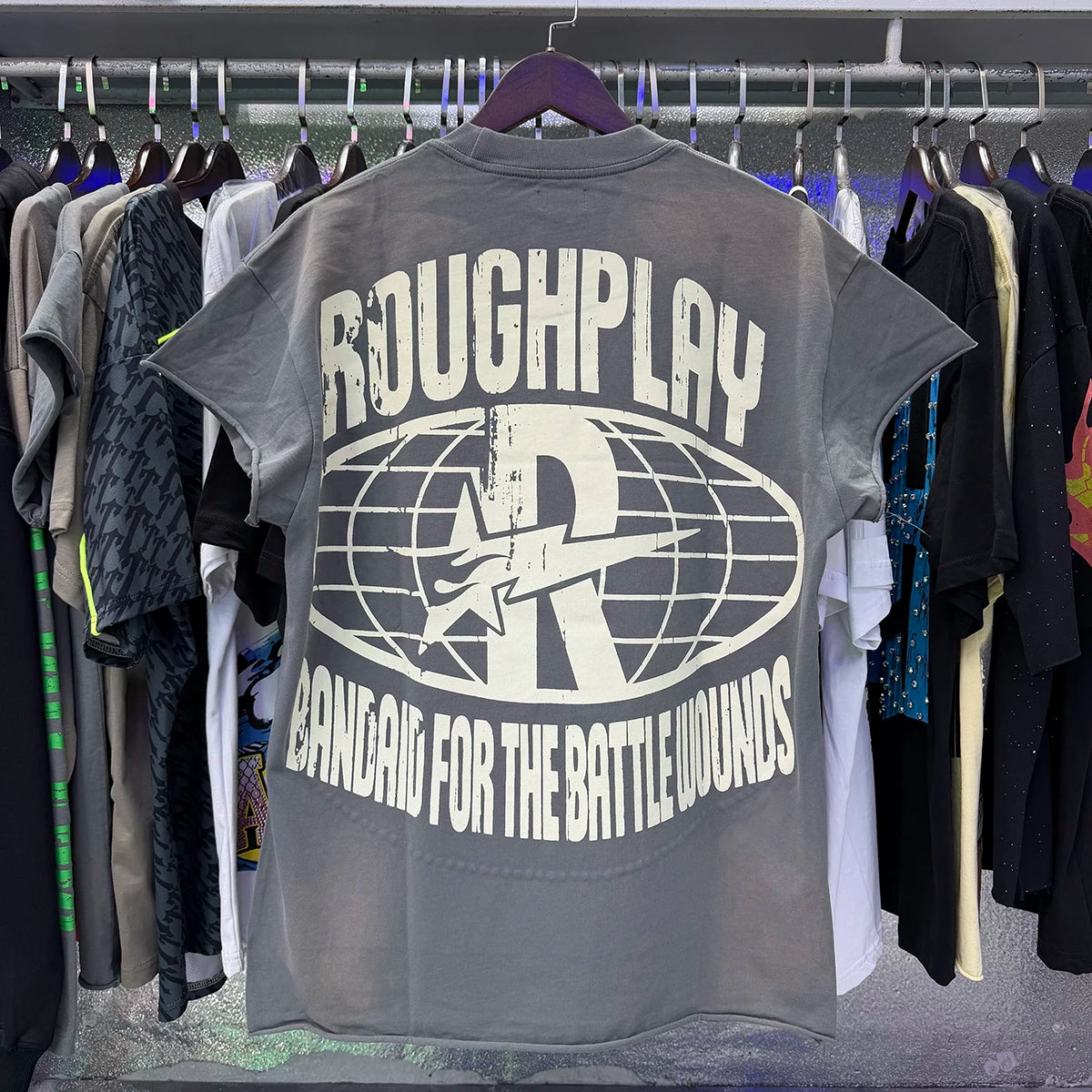 New Y2K Rough Play SoleBoy Vest T-shirts 100% cotton Men Women half Sleevless Pure Cotton American Retro Black Oversized T Shirt Street trendy T-shirt