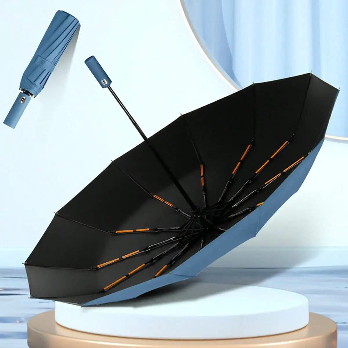 Fully Automatic Windproof 24 Rib Compact Folding Umbrella