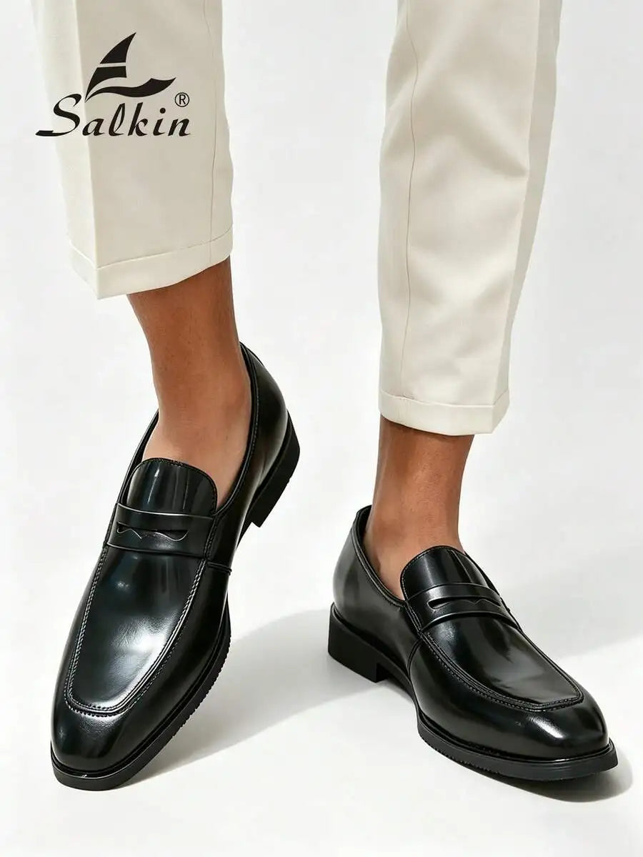 Salkin Retro Luxury Men's Loafers Slip On Pointed Toe Shoes