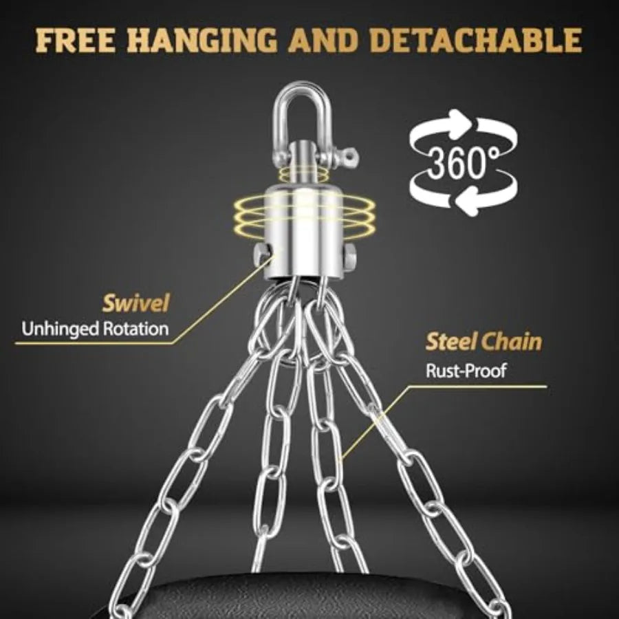 Six In One Premium Punching Bag Set With Gloves Wraps