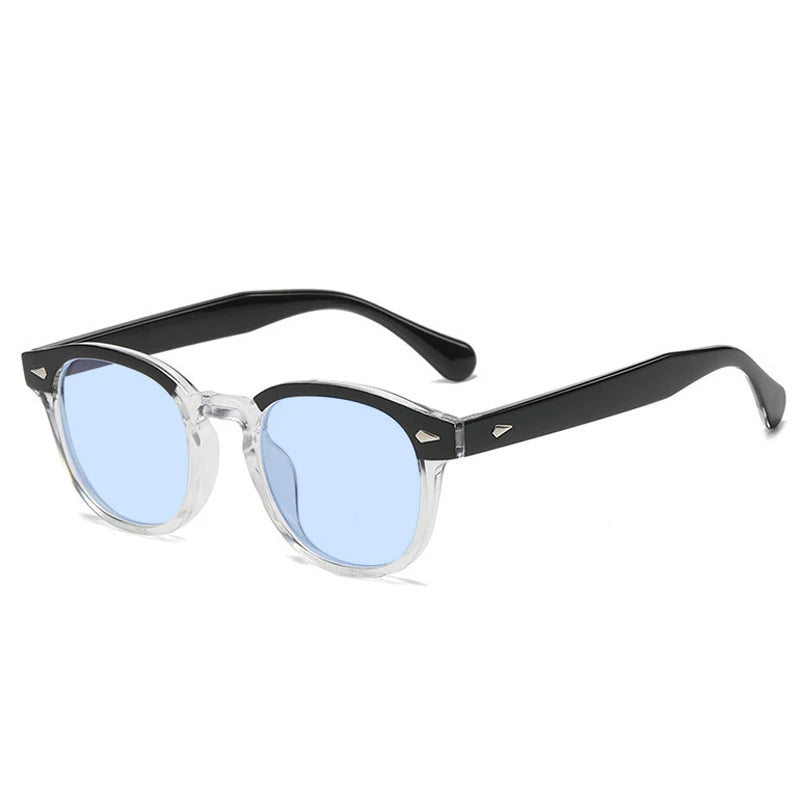 Jnpcxi Vintage Round Sunglasses UV400 Protective Acetate Frame Shades