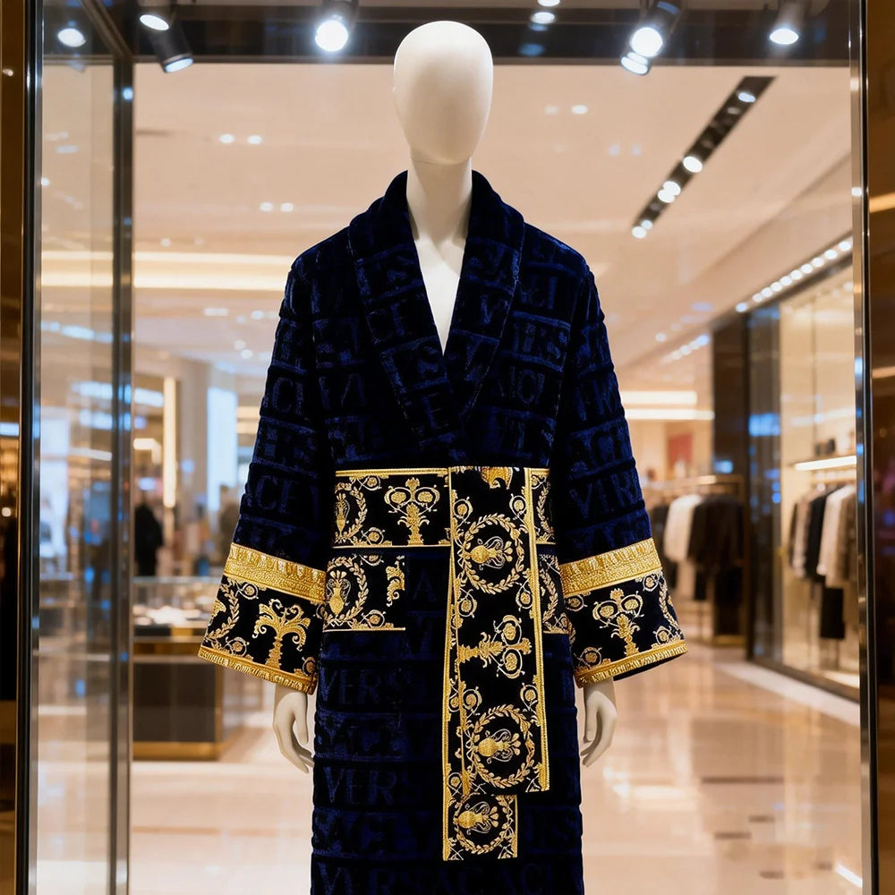 Cotton Bathrobe For Men And Women Luxury Plush Loungewear