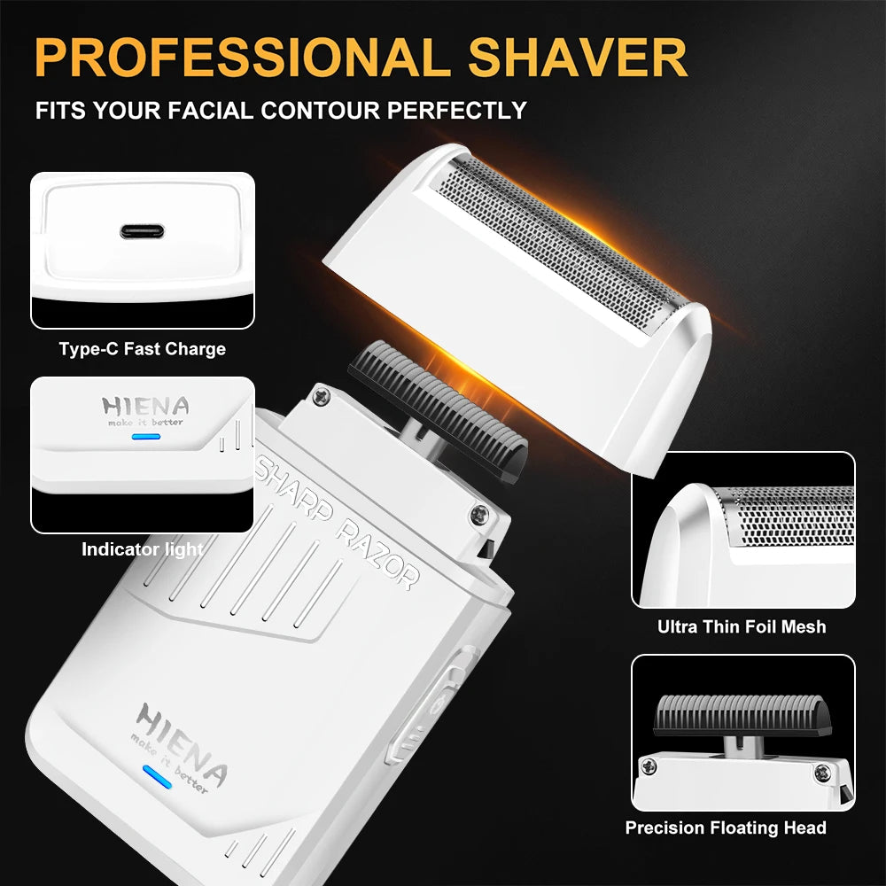 HIENA Pro Hair Clippers Kit Rechargeable Trimmer Set for Men