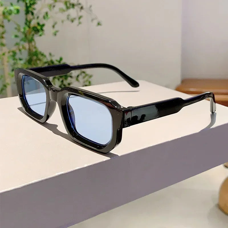 Vintage Rectangle Sunglasses For Women UV400 Polycarbonate Frame