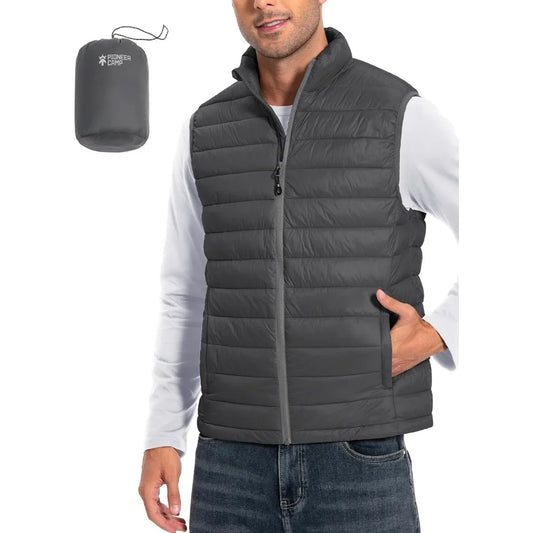 Pioneer Camp Men's Lightweight Packable Water Repellent Puffer Vest