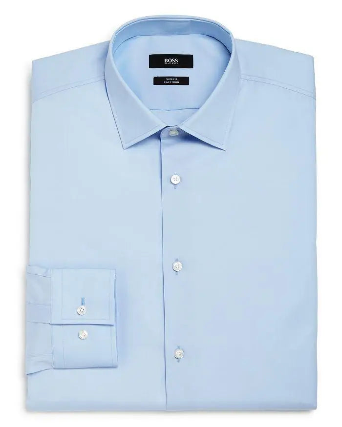 Hugo Boss Slim Fit Solid Cotton Men Casual Dress Shirt