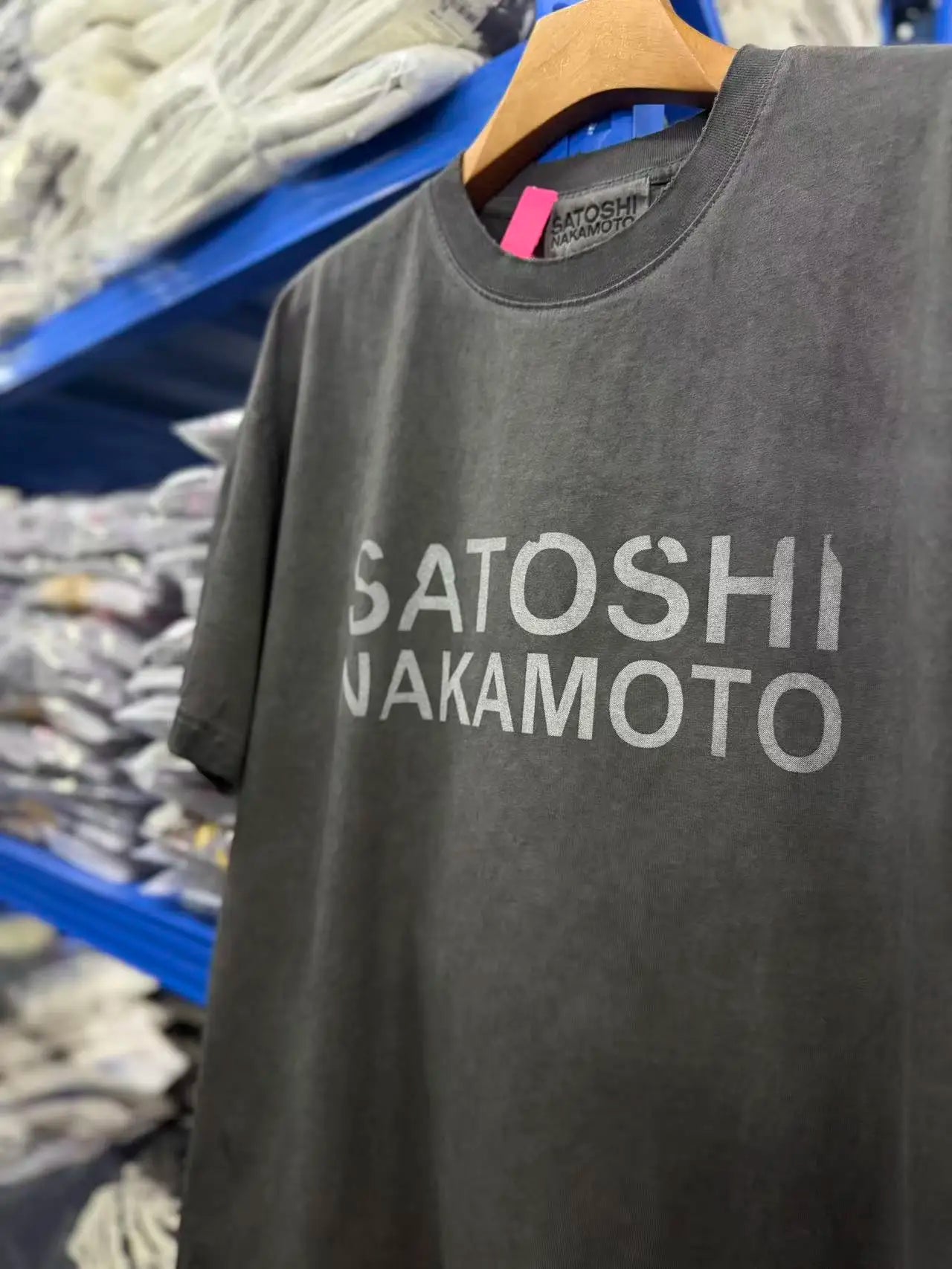 26SS Y2K High Quality American Retro Trendy Fashion Tops Satoshi Nakamoto 100% cotton large size loose Men's Women's T-Shirt