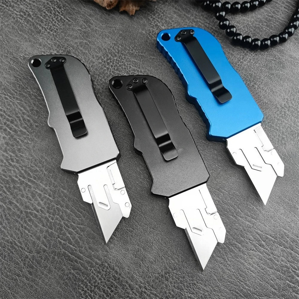 DIY Supplies Folding Knife 440C Blade Aluminum Handle Outdoor Tool