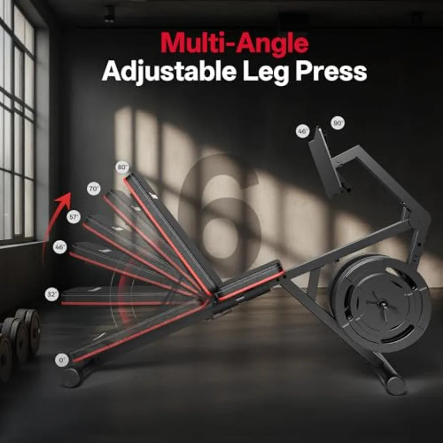 Home Gym Leg Press Machine With Adjustable Weight Bench