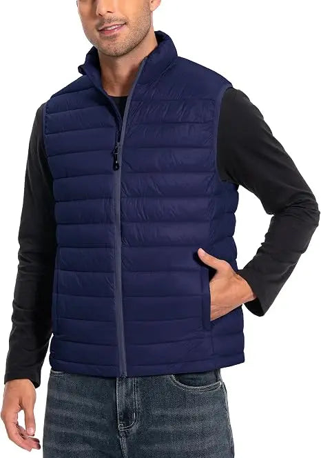 Pioneer Camp Men's Lightweight Packable Water Repellent Puffer Vest