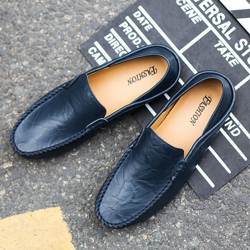 Mens Leather Casual Loafers Moccasins Suede Shoes For Everyday Wear