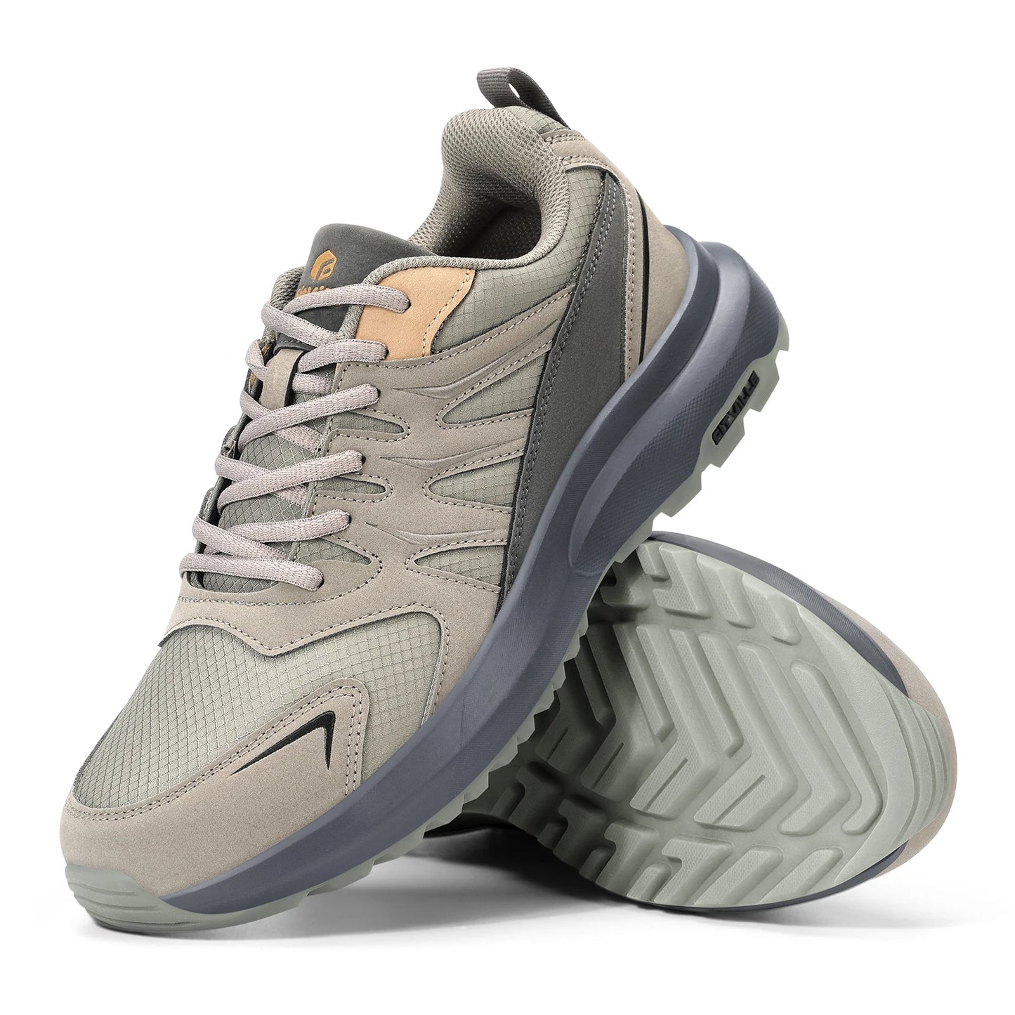FitVille Mens Hiking Running Sneakers With Built In Arch Support