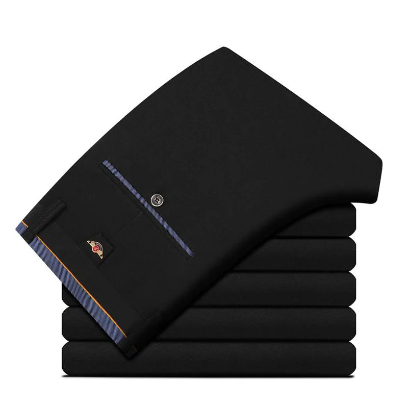 Men Spring Autumn Business Suit Pants Lightweight Formal Trousers