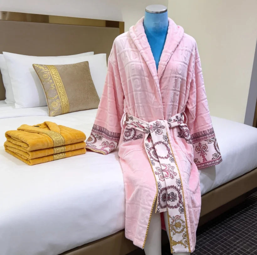 Cotton Bathrobe For Men And Women Luxury Plush Loungewear