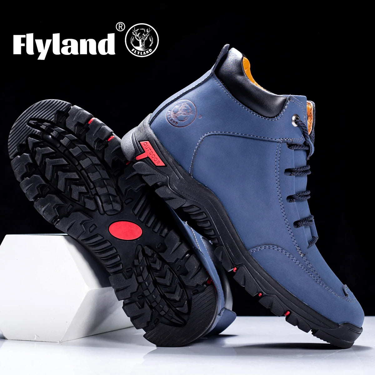 Flyland Men's Vintage Chukka Boots Top Layer Cowhide Leather