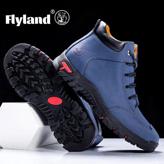Flyland Men's Vintage Chukka Boots Top Layer Cowhide Leather