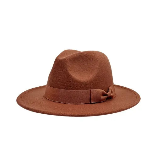 Unisex Fedora Hat Wool Felt Panama Pork Pie Jazz Style