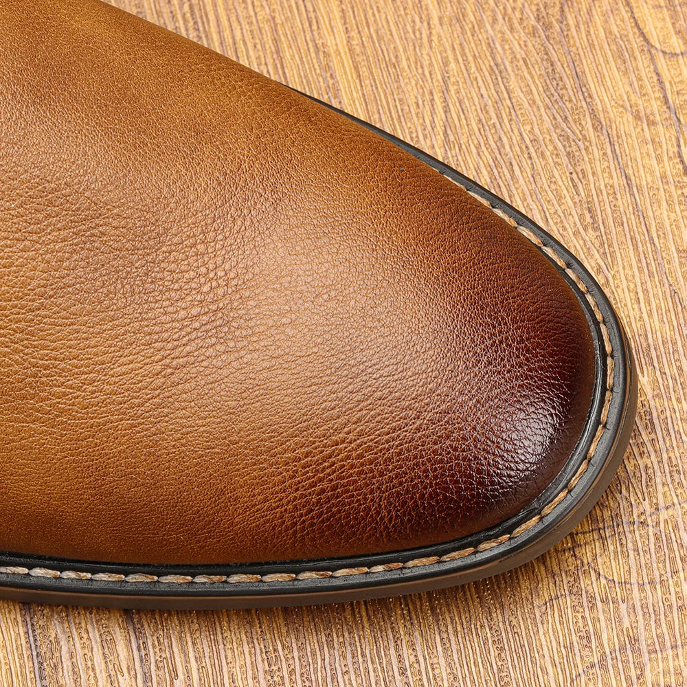 Hecrafted Mens Ankle Chelsea Boots Comfortable Casual Spring