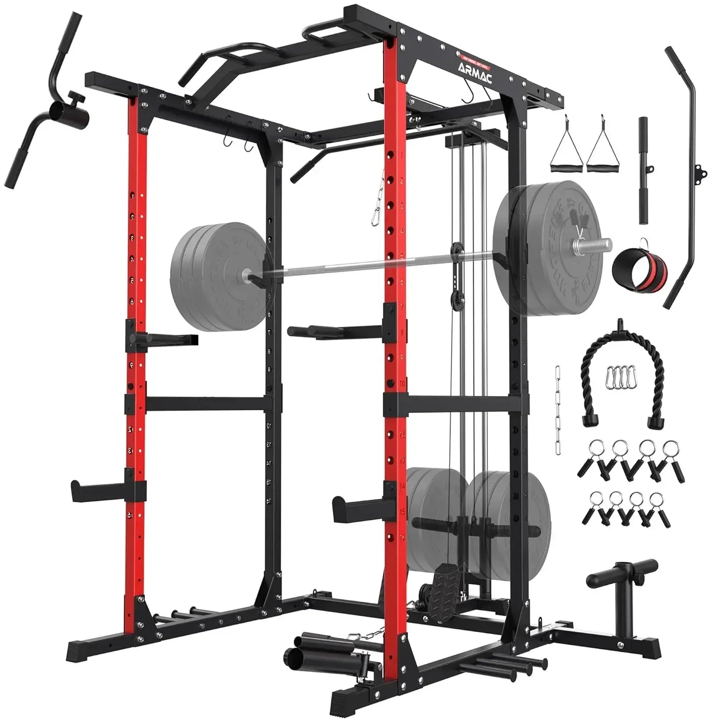 Power Cage 1500lbs Multi-Function Power Rack With Cable Crossover System
