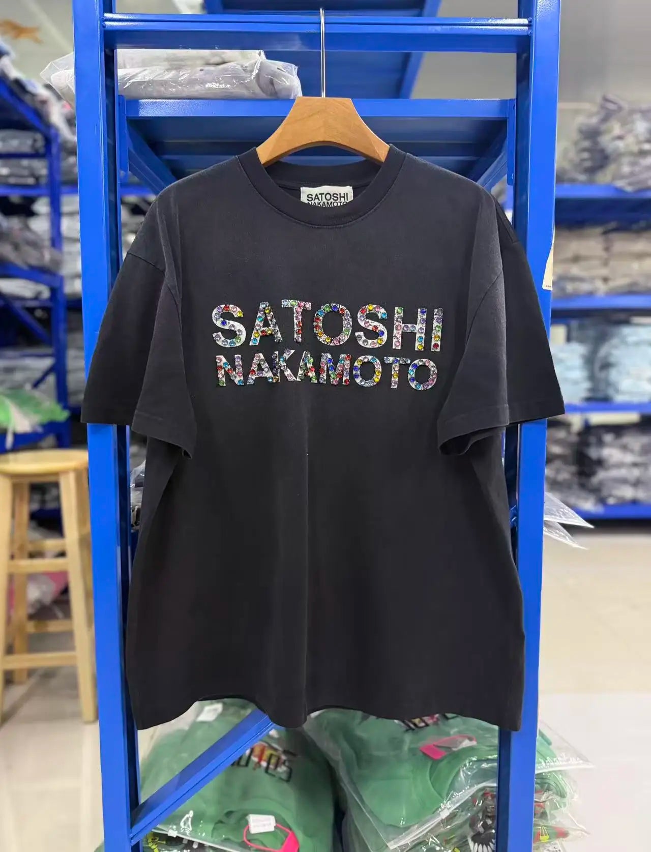 26SS Y2K High Quality American Retro Trendy Fashion Tops Satoshi Nakamoto 100% cotton large size loose Men's Women's T-Shirt