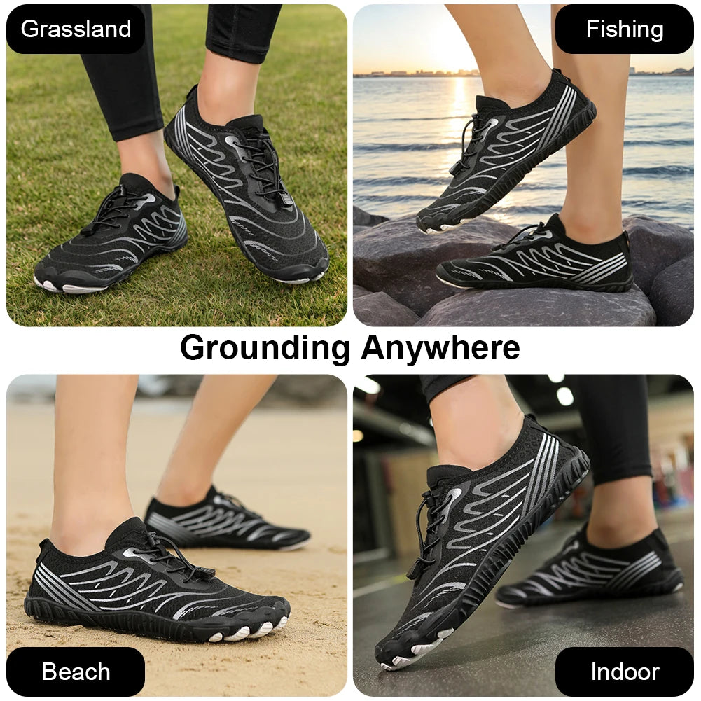 APWIKOGER Grounding Shoes Copper Grounded Footwear Non Slip Breathable