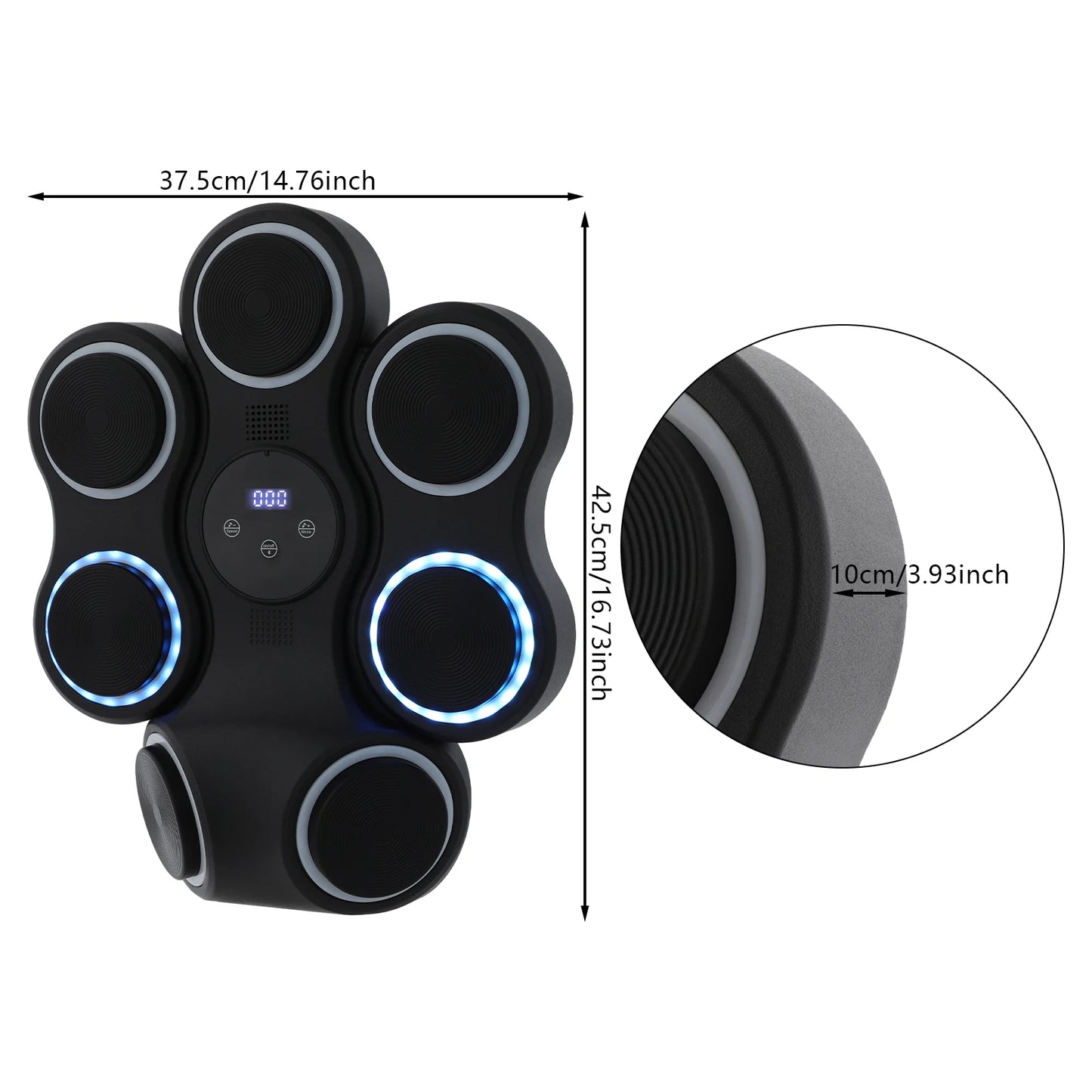 5W Interactive Punching Trainer Wall Mounted Boxing Target With Lighting