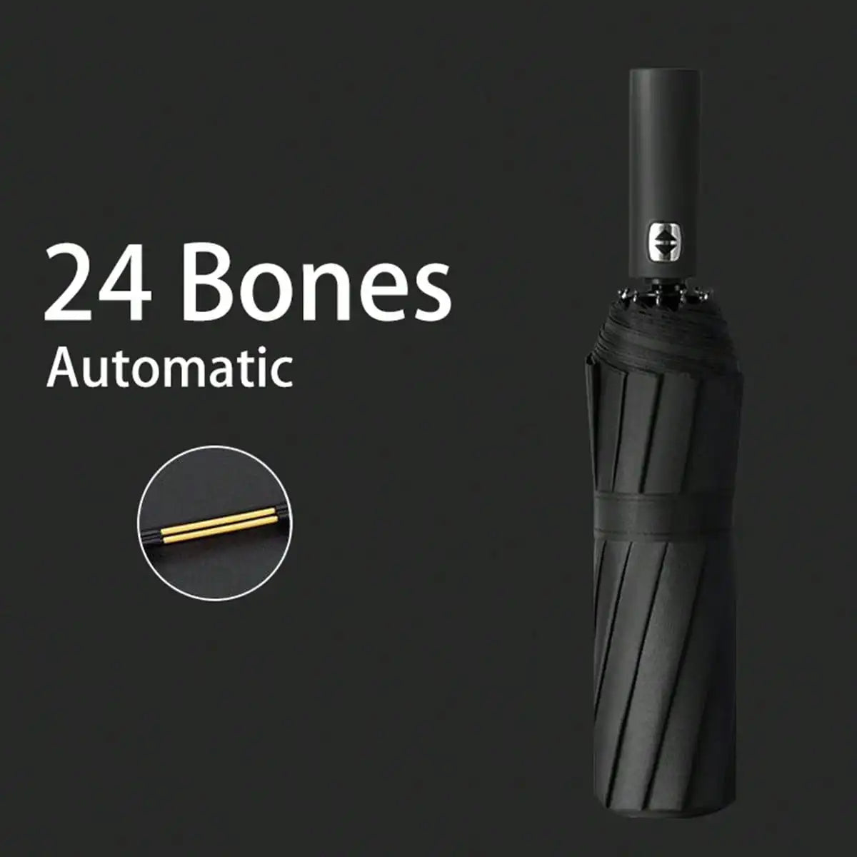Fully Automatic Windproof 24 Rib Compact Folding Umbrella