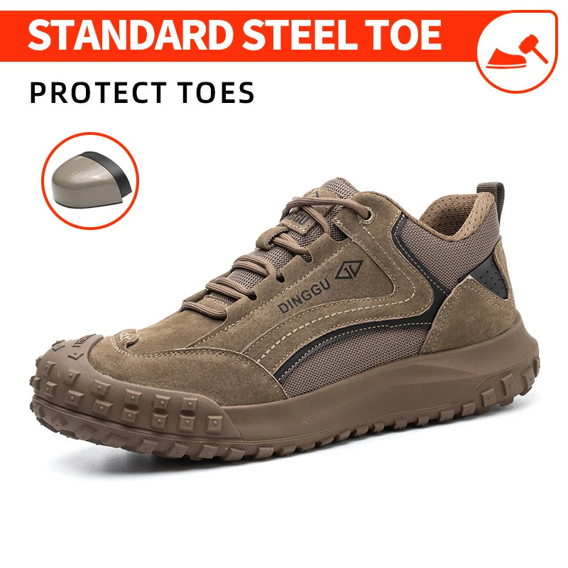 Mens Steel Toe Anti Puncture Breathable Safety Shoes Industrial Site