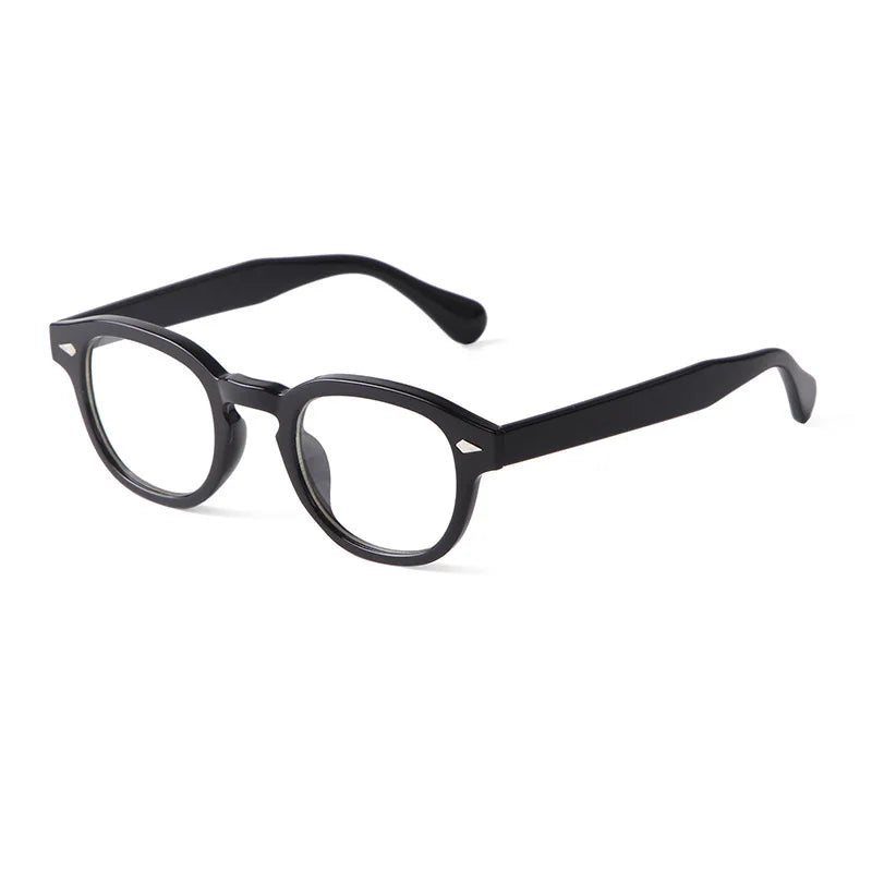 RPXBGUCKARHG Vintage Shell Round Sunglasses Unisex UV400 Rivet Design