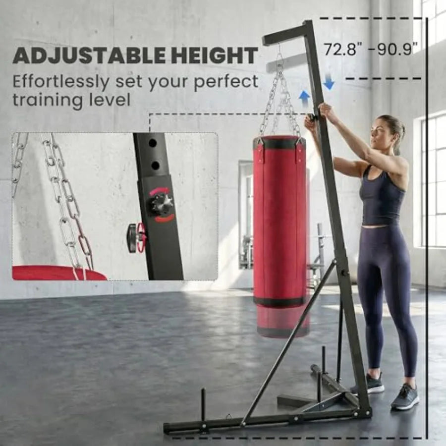 Home Gym Sandbag With Stand For Adults Canvas Durable Training Bag