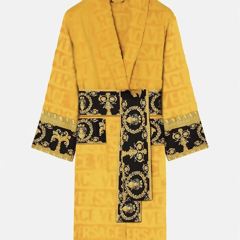 Cotton Bathrobe For Men And Women Luxury Plush Loungewear