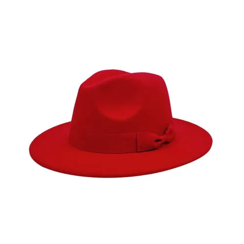 Wide Brim Fedora Hat Wool Felt Pork Pie Jazz Hat Unisex
