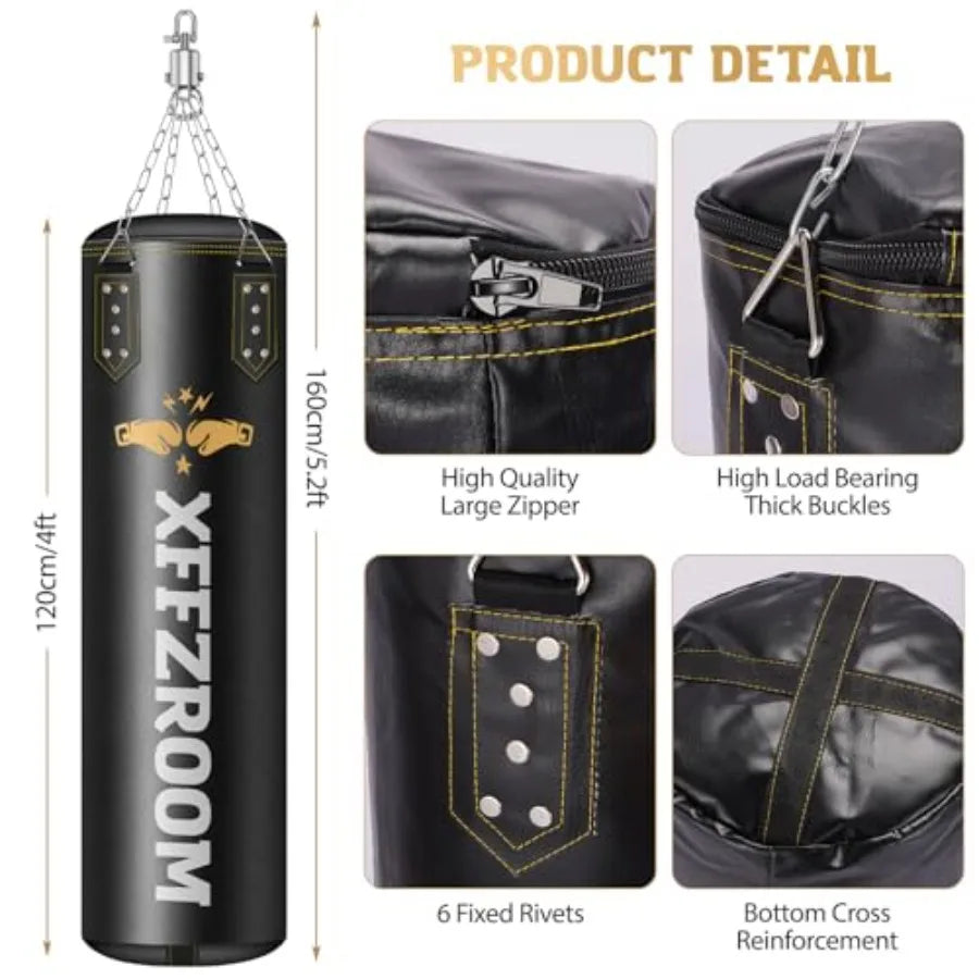 Six In One Premium Punching Bag Set With Gloves Wraps