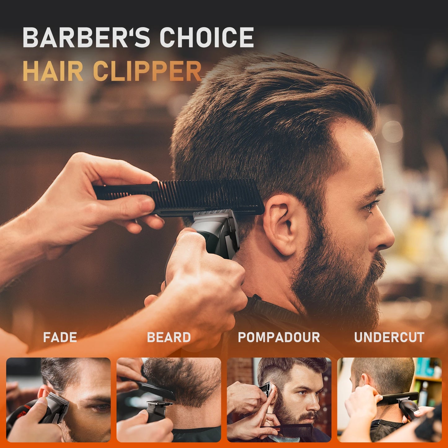 MAXGROOM Professional Cordless Hair Clippers For Men Home Kit