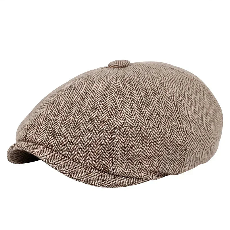 Peaky Blinders Style Beret Hat For Men And Women Winter Tweed Flat Cap