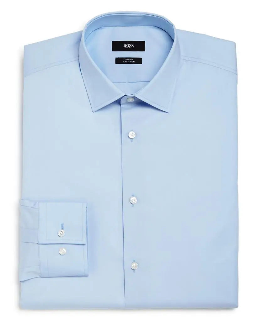 Hugo Boss Slim Fit Solid Cotton Men Casual Dress Shirt