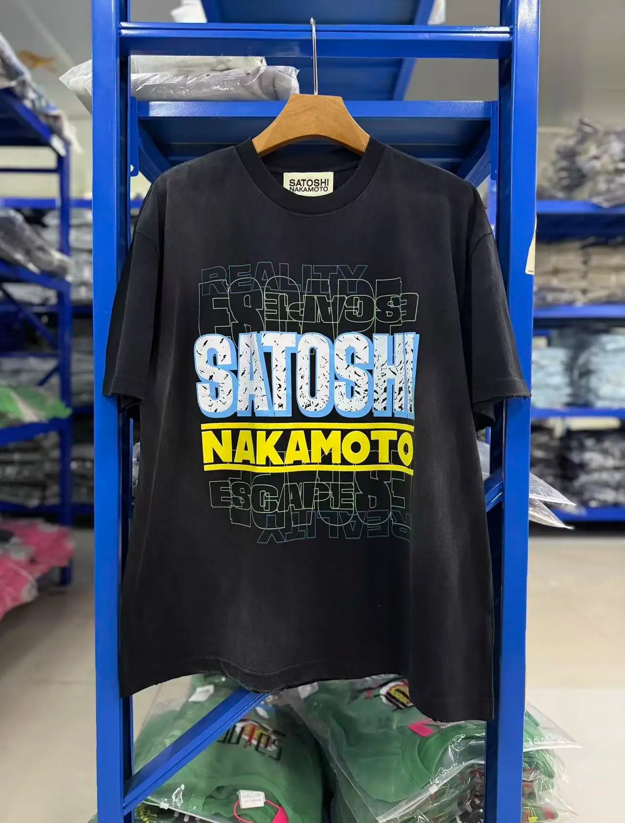 26SS Y2K High Quality American Retro Trendy Fashion Tops Satoshi Nakamoto 100% cotton large size loose Men's Women's T-Shirt